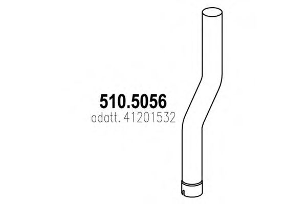 Труба выхлопного газа ASSO 510.5056