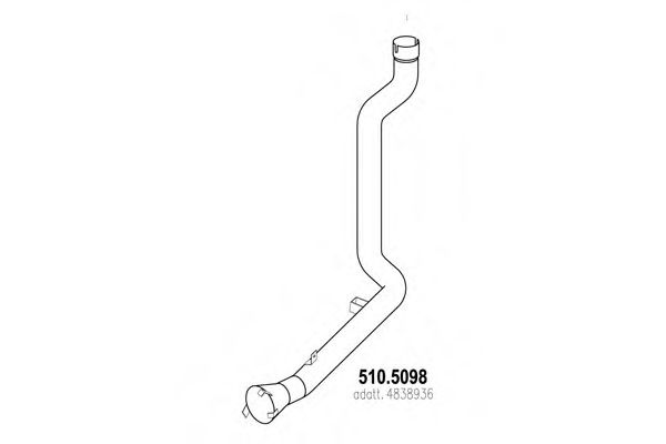 Труба выхлопного газа ASSO 510.5098