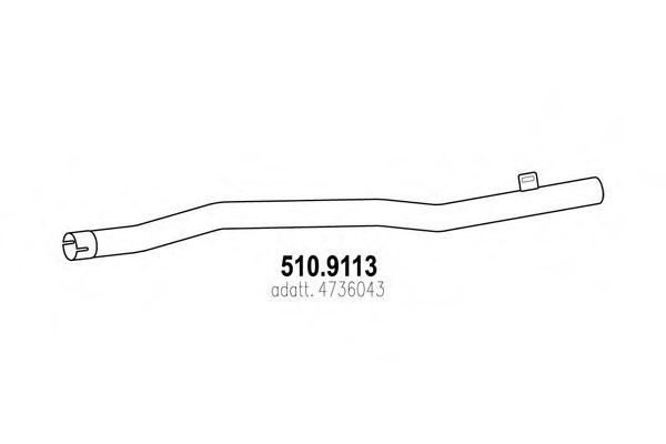 Труба выхлопного газа IMASAF 784108