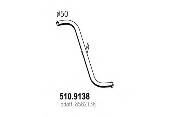 Труба выхлопного газа ASSO 510.9138