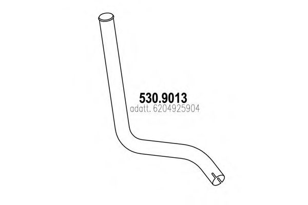 Труба выхлопного газа ASSO 530.9013