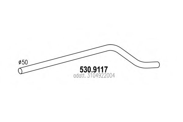 Труба выхлопного газа ASSO 530.9117