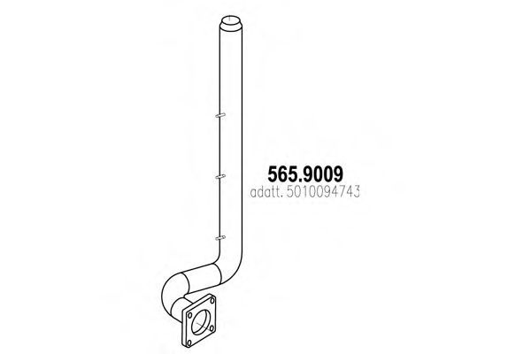 Труба выхлопного газа ASSO 565.9009