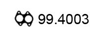Прокладка, труба выхлопного газа ASSO 99.4003