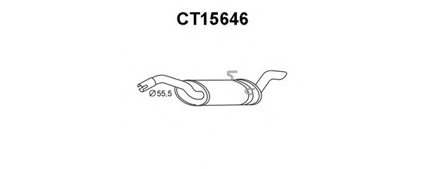 Глушитель выхлопных газов конечный VENEPORTE CT15646