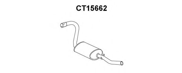 Глушитель выхлопных газов конечный VENEPORTE CT15662