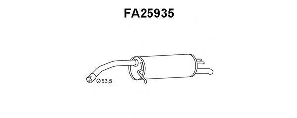 Глушитель выхлопных газов конечный VENEPORTE FA25935