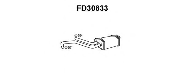 Глушитель выхлопных газов конечный VENEPORTE FD30833