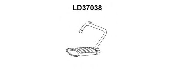 Глушитель выхлопных газов конечный VENEPORTE LD37038