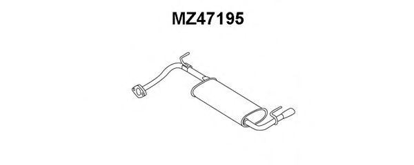 Глушитель выхлопных газов конечный VENEPORTE MZ47195