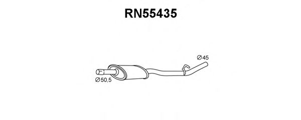 Средний глушитель выхлопных газов VENEPORTE RN55435