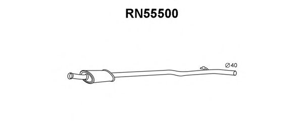Предглушитель выхлопных газов VENEPORTE RN55500