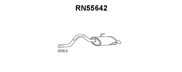 Глушитель выхлопных газов конечный VENEPORTE RN55642