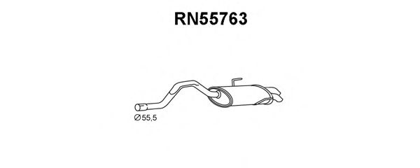 Глушитель выхлопных газов конечный VENEPORTE RN55763