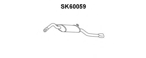 Глушитель выхлопных газов конечный VENEPORTE SK60059