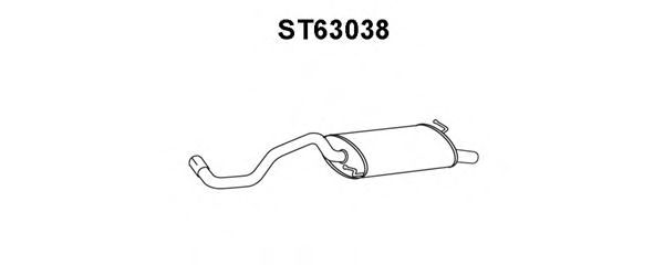 Глушитель выхлопных газов конечный VENEPORTE ST63038