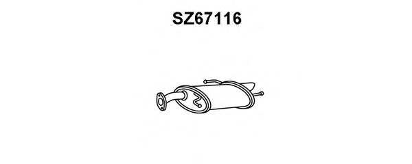 Глушитель выхлопных газов конечный VENEPORTE SZ67116