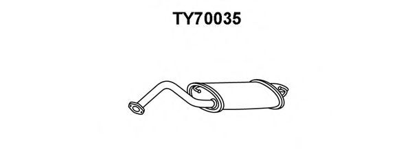 Глушитель выхлопных газов конечный VENEPORTE TY70035
