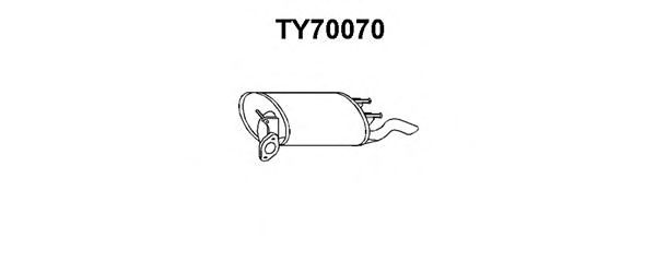 Глушитель выхлопных газов конечный VENEPORTE TY70070