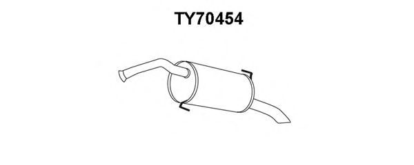 Глушитель выхлопных газов конечный VENEPORTE TY70454
