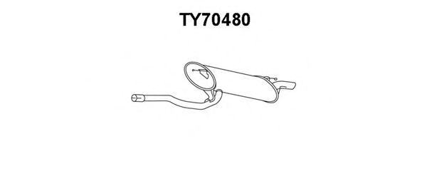 Глушитель выхлопных газов конечный VENEPORTE TY70480