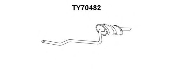 Глушитель выхлопных газов конечный VENEPORTE TY70482