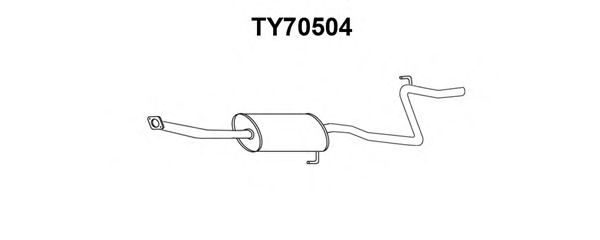 Средний глушитель выхлопных газов VENEPORTE TY70504