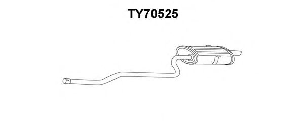Глушитель выхлопных газов конечный VENEPORTE TY70525