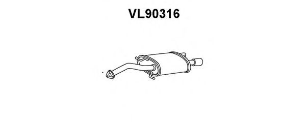 Глушитель выхлопных газов конечный VENEPORTE VL90316