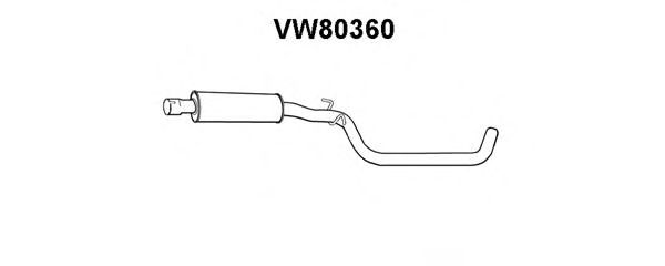 Средний глушитель выхлопных газов VENEPORTE VW80360