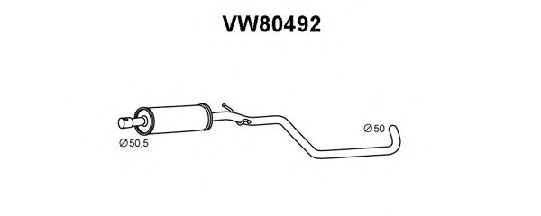 Предглушитель выхлопных газов VENEPORTE VW80492