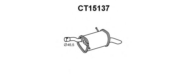 Глушитель выхлопных газов конечный VENEPORTE CT15137