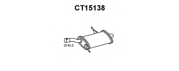 Глушитель выхлопных газов конечный VENEPORTE CT15138