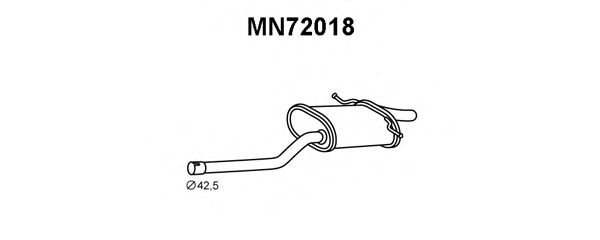 Глушитель выхлопных газов конечный VENEPORTE MN72018