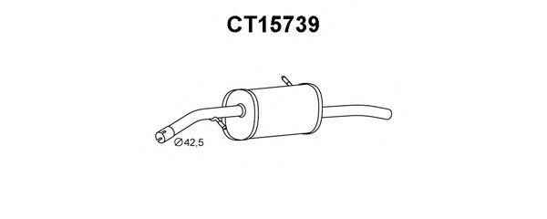 Глушитель выхлопных газов конечный VENEPORTE CT15739