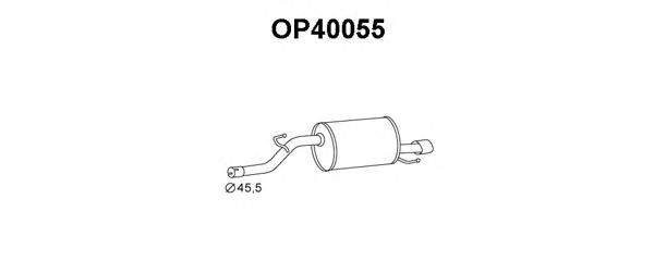 Глушитель выхлопных газов конечный VENEPORTE OP40055