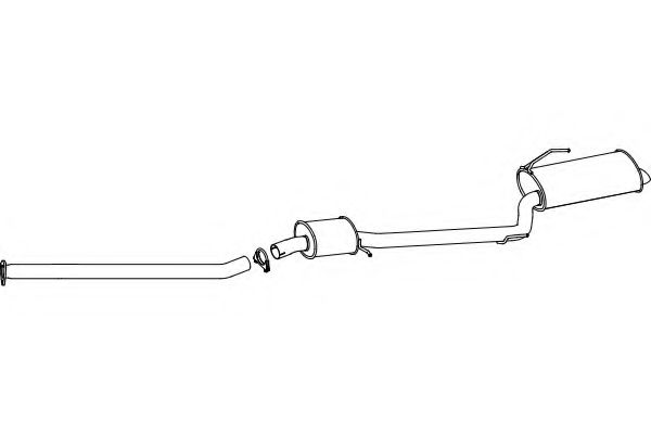 Глушитель выхлопных газов конечный FENNO 2740