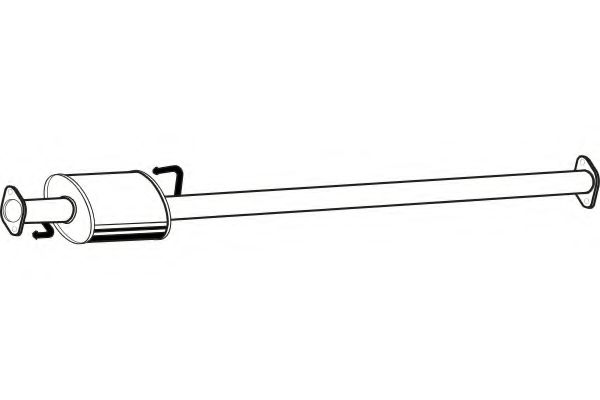 Средний глушитель выхлопных газов FENNO P2966