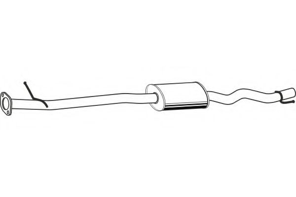 Средний глушитель выхлопных газов FENNO P41017