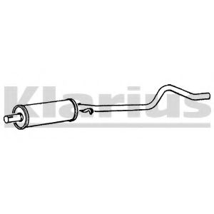Средний глушитель выхлопных газов KLARIUS 240276