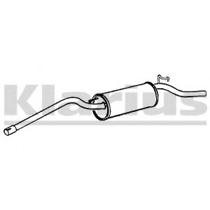 Глушитель выхлопных газов конечный KLARIUS 240287