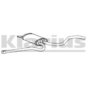 Средний глушитель выхлопных газов KLARIUS 260917