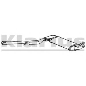 Средний глушитель выхлопных газов KLARIUS AU241G