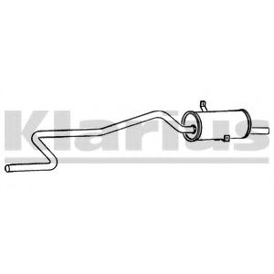 Глушитель выхлопных газов конечный KLARIUS DN162V