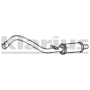 Глушитель выхлопных газов конечный KLARIUS DN586W