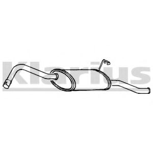 Глушитель выхлопных газов конечный KLARIUS FE243C