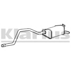 Глушитель выхлопных газов конечный KLARIUS FE632E