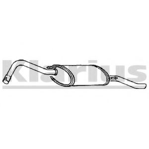 Глушитель выхлопных газов конечный KLARIUS FE760Q