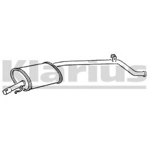 Глушитель выхлопных газов конечный KLARIUS FT234T