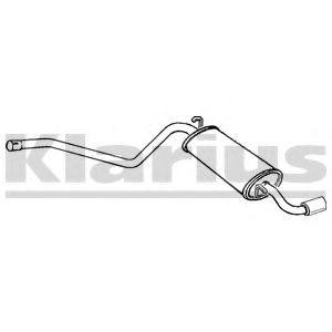 Глушитель выхлопных газов конечный KLARIUS FT500C